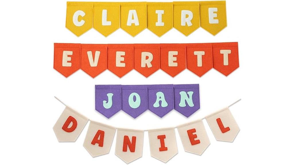 custom felt bunting banner