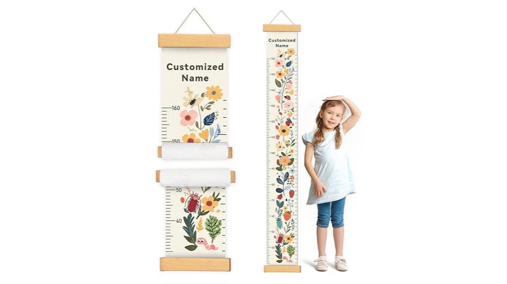 custom floral kids chart