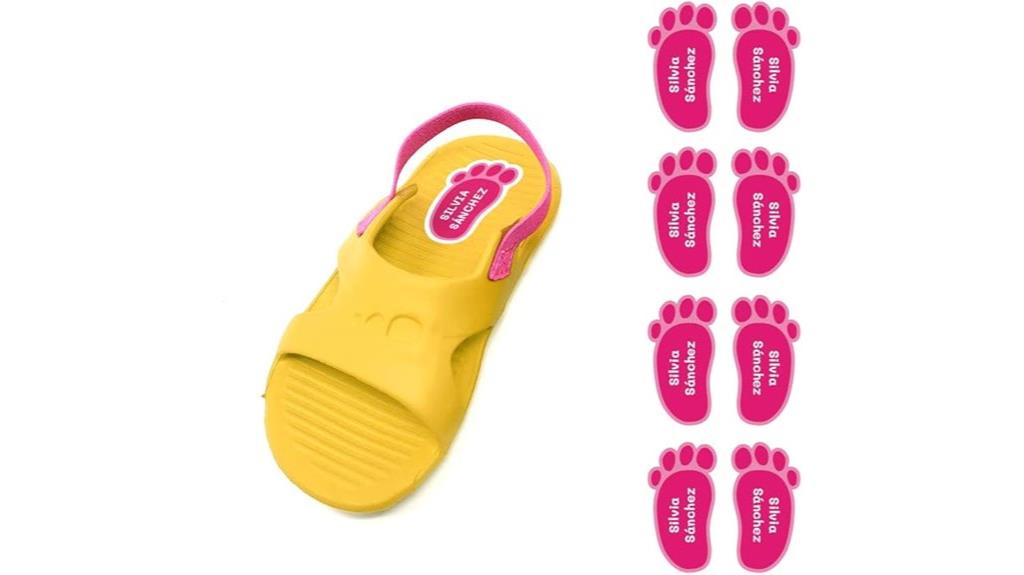 custom footprint shoe labels