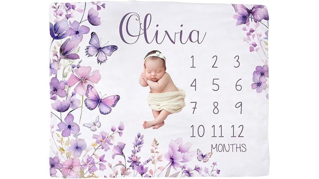 custom girl baby blanket