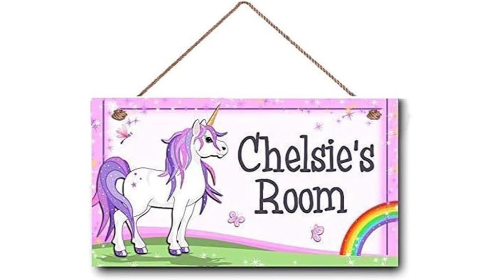 custom girl unicorn wall art