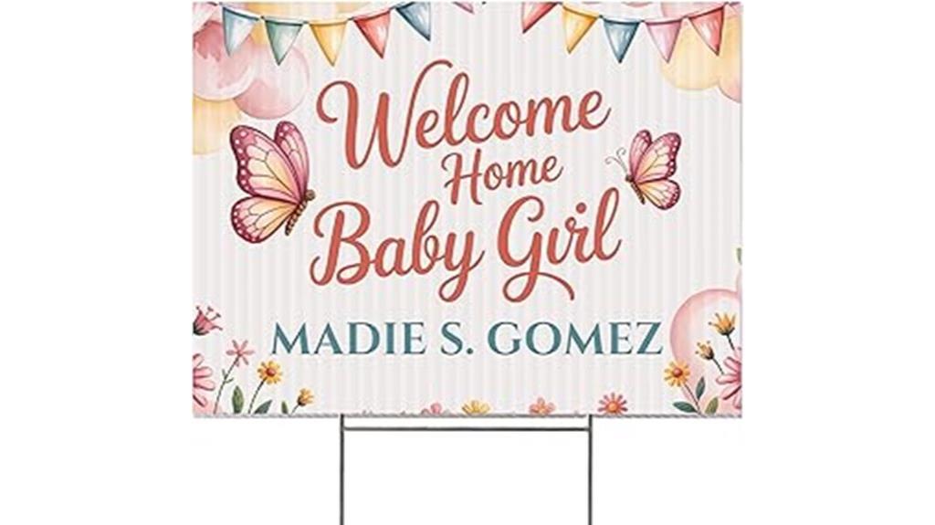 custom girl yard sign