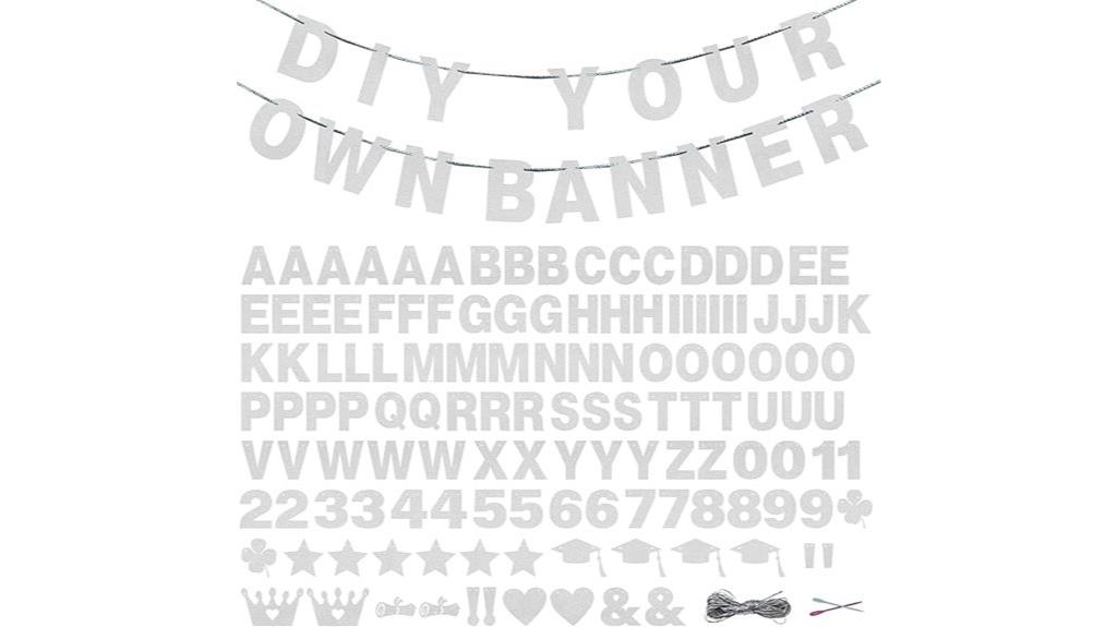 custom glitter letter banner