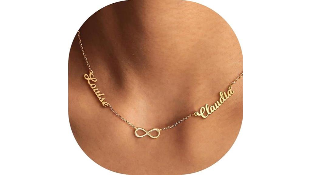 custom heart infinity birthstone