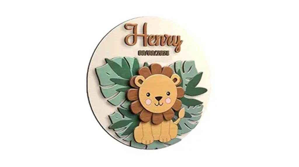 custom jungle animal name sign