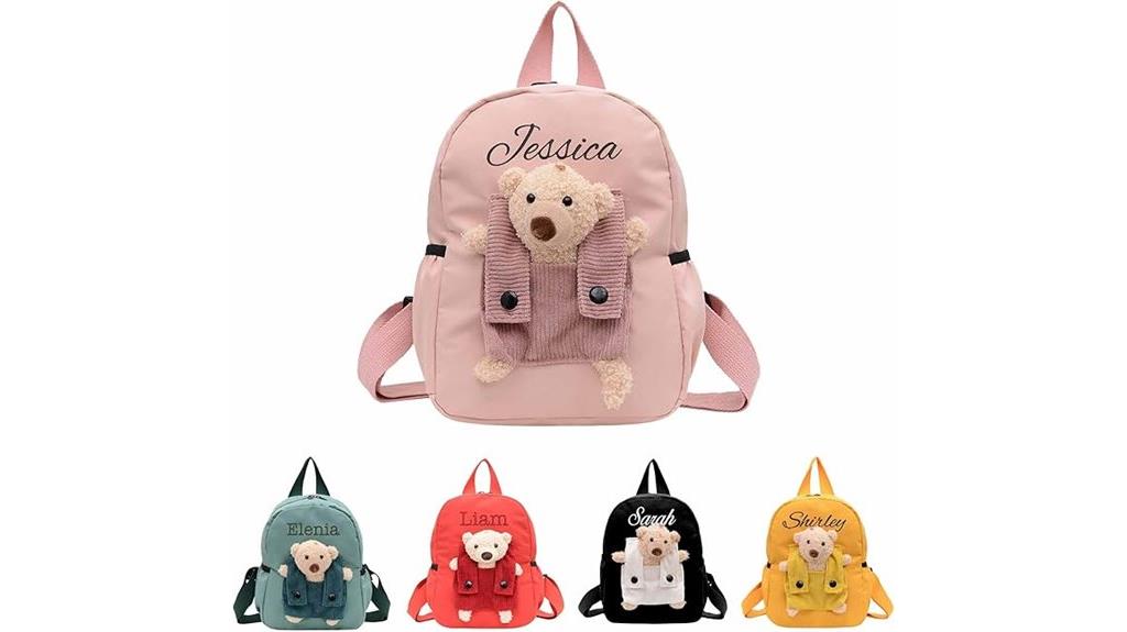 custom kids bear backpack