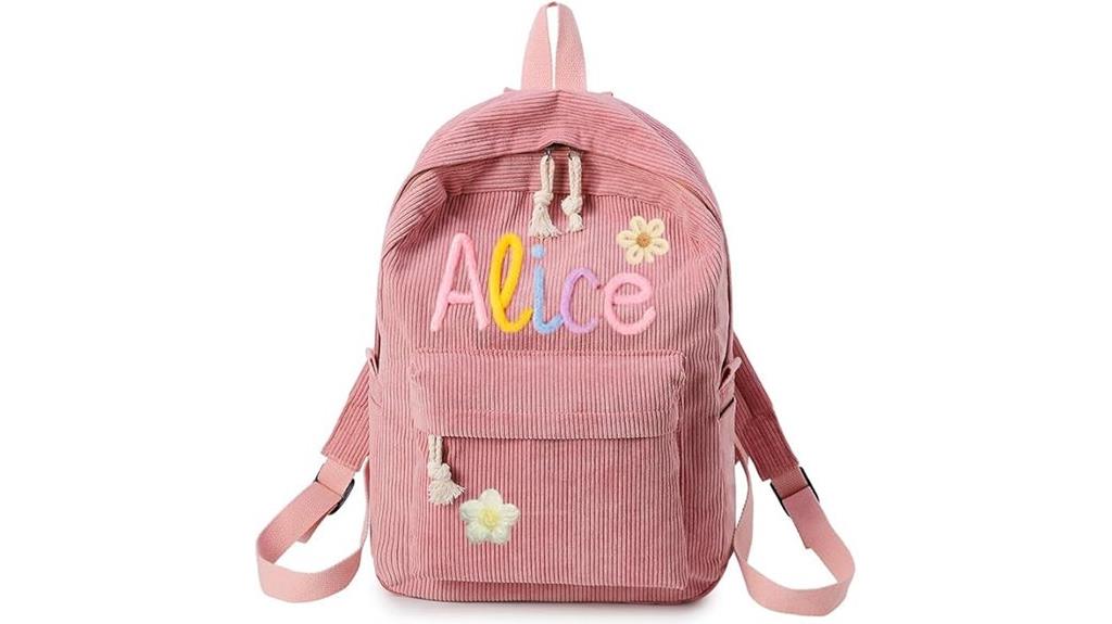 custom kids corduroy backpack