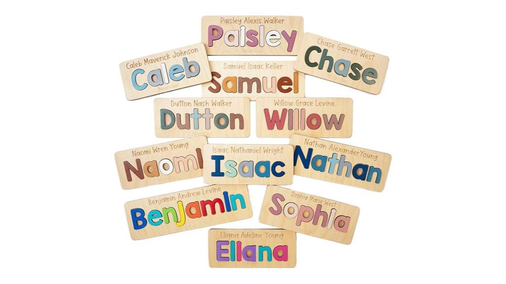 custom kids wooden name puzzle