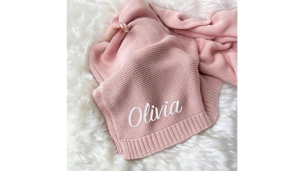 custom knit baby blanket