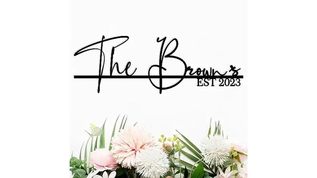 custom last name sign