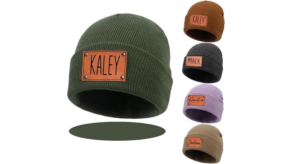 custom leather baby hat