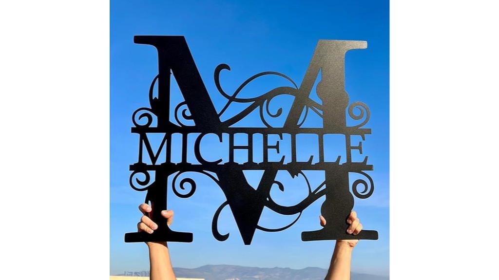 custom monogram wall art