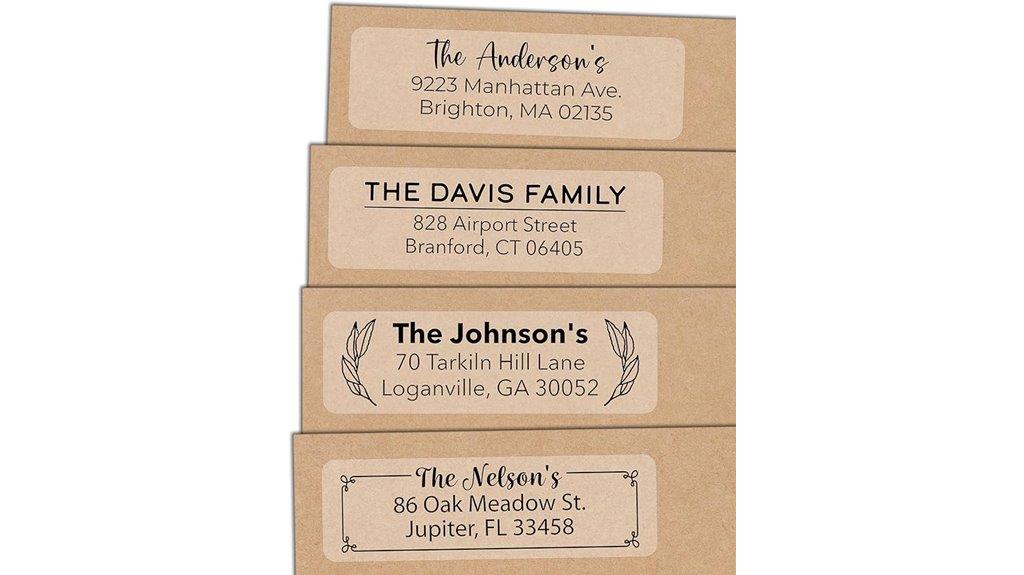 custom name address labels