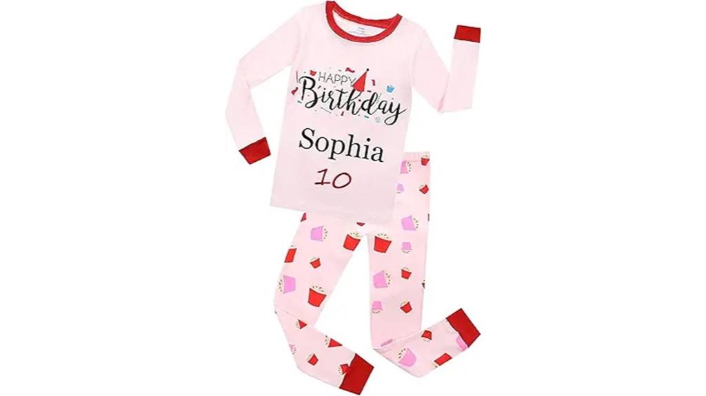 custom name age pajamas