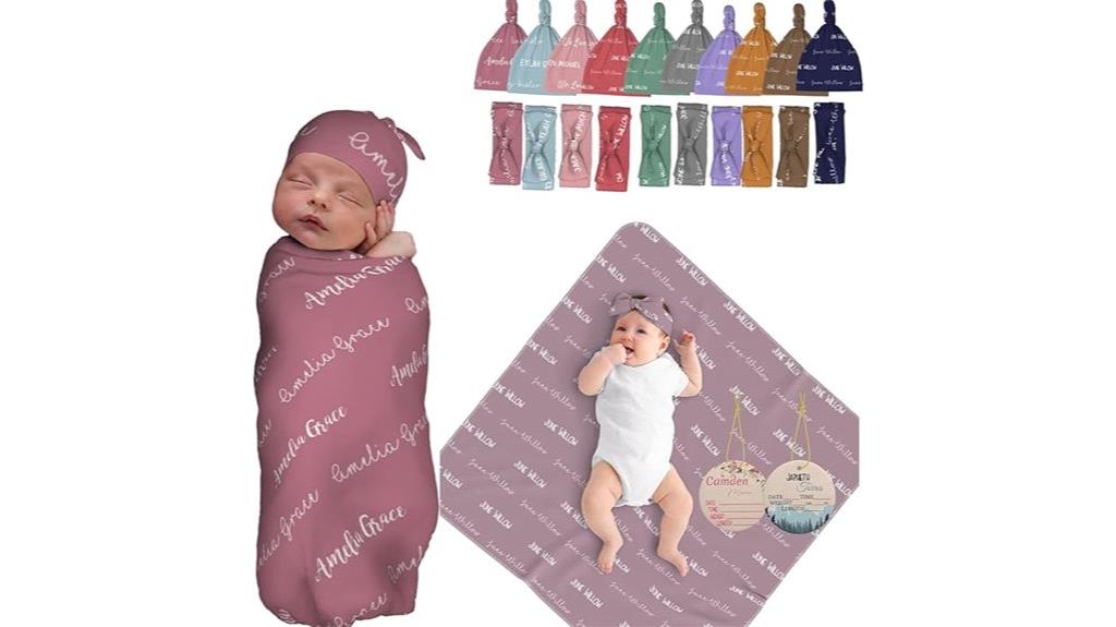 custom name baby swaddle