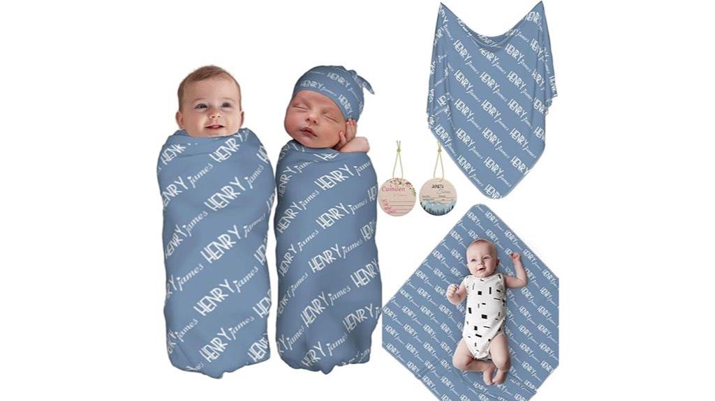 custom name baby swaddle