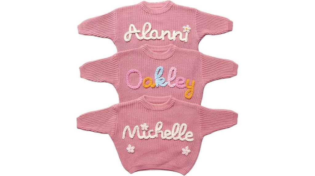 custom name baby sweater