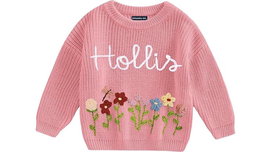 custom name baby sweater
