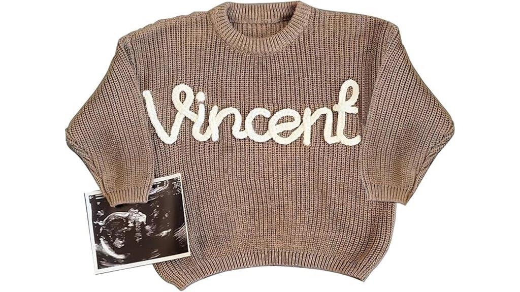 custom name baby sweater