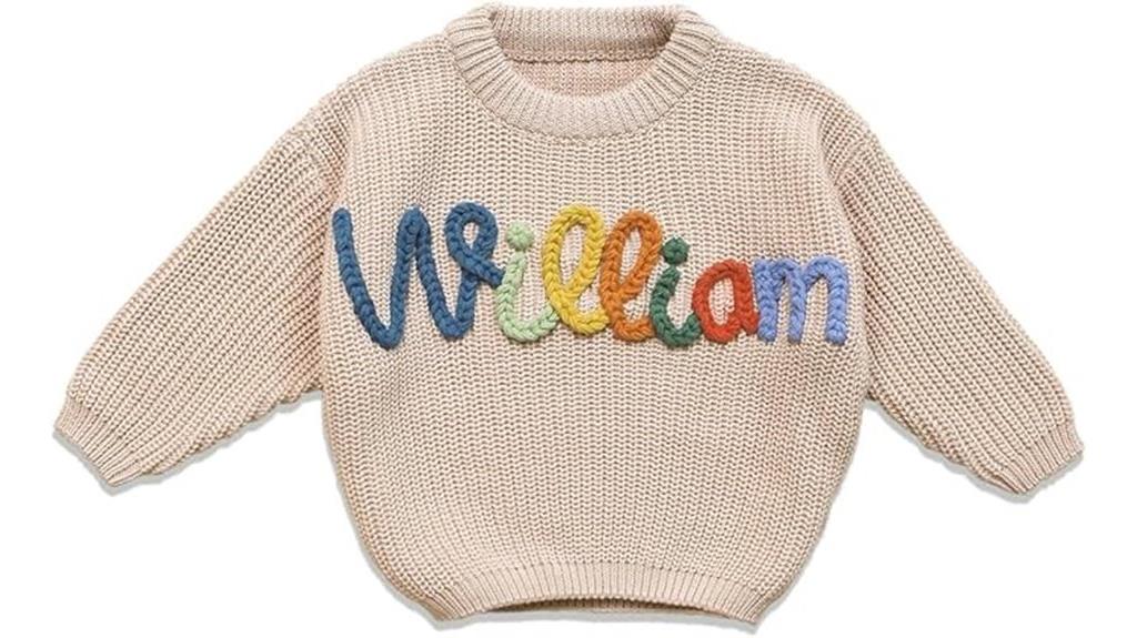custom name baby sweater