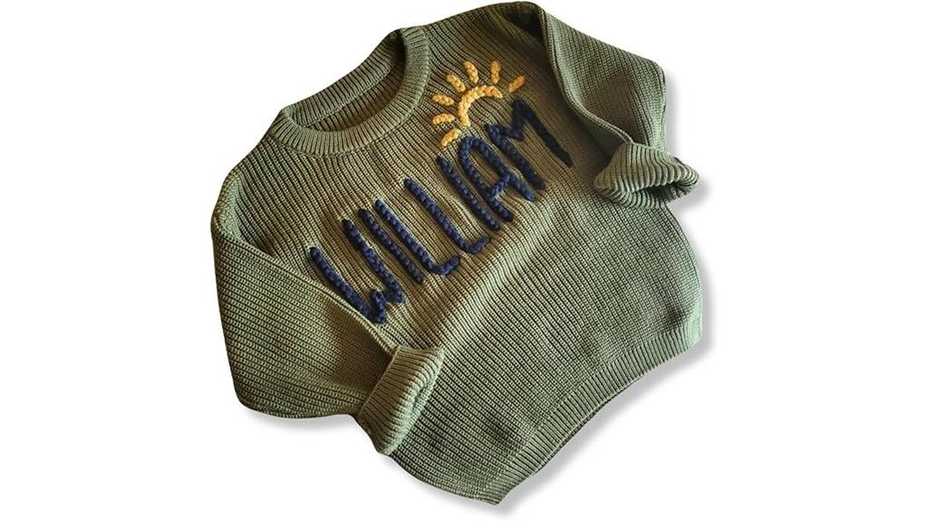 custom name baby sweater