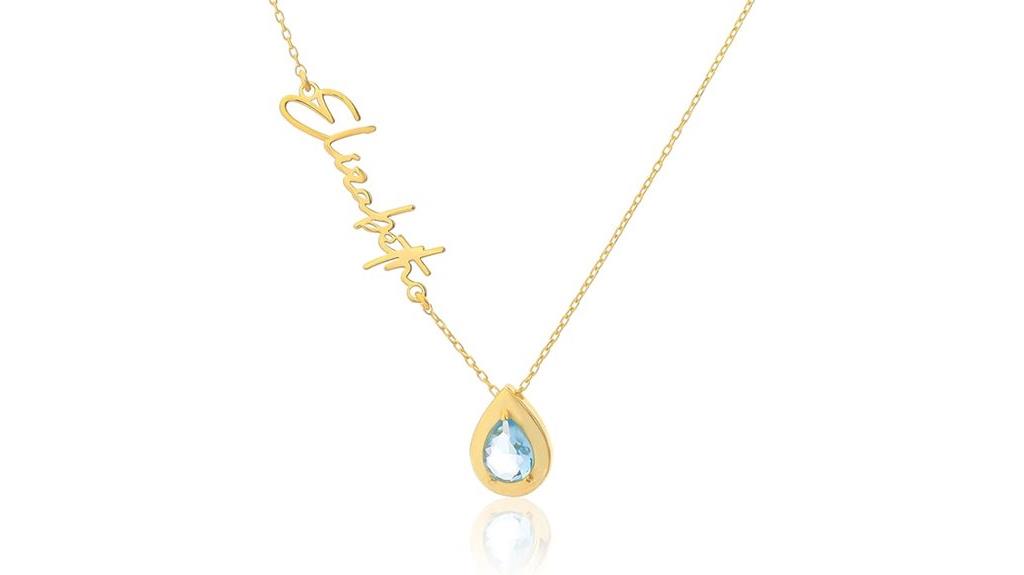 custom name birthstone necklace