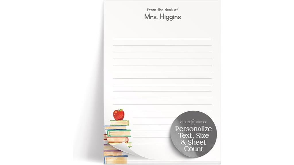 custom name book notepads