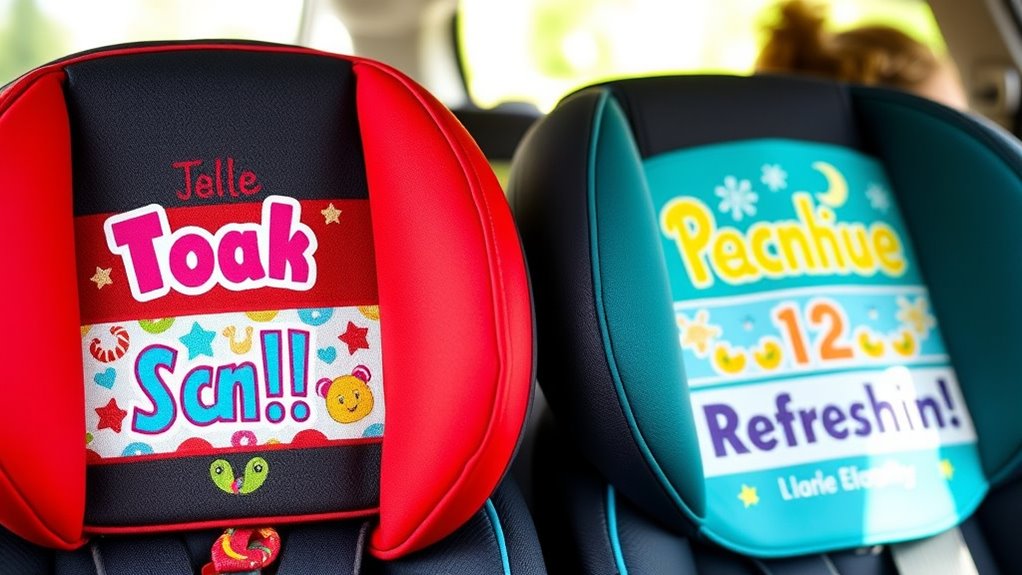 custom name car seat labels