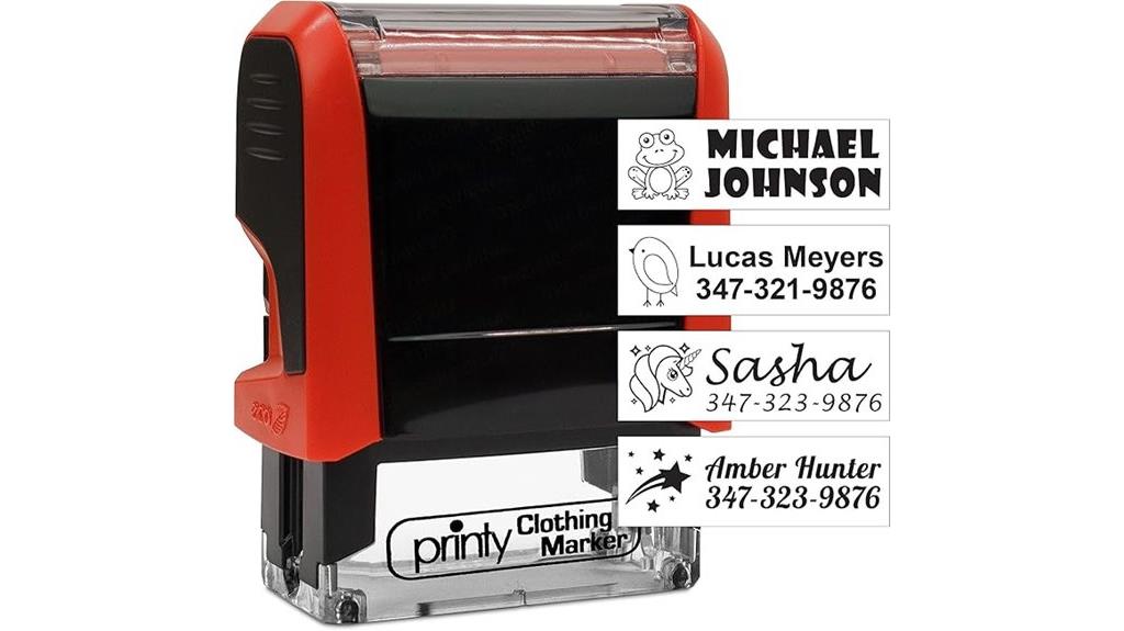 custom name clothing stamp