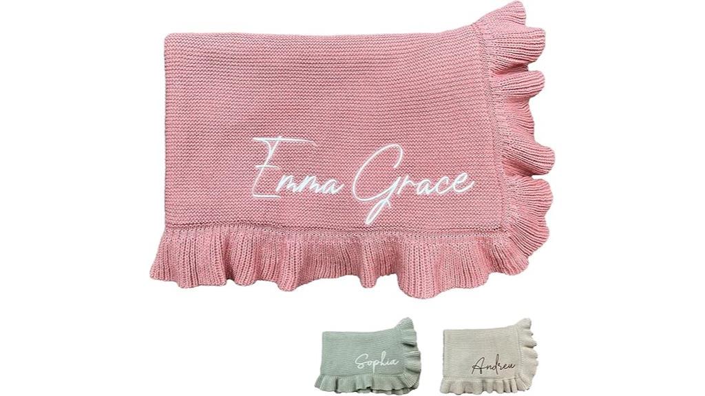 custom name embroidered blanket