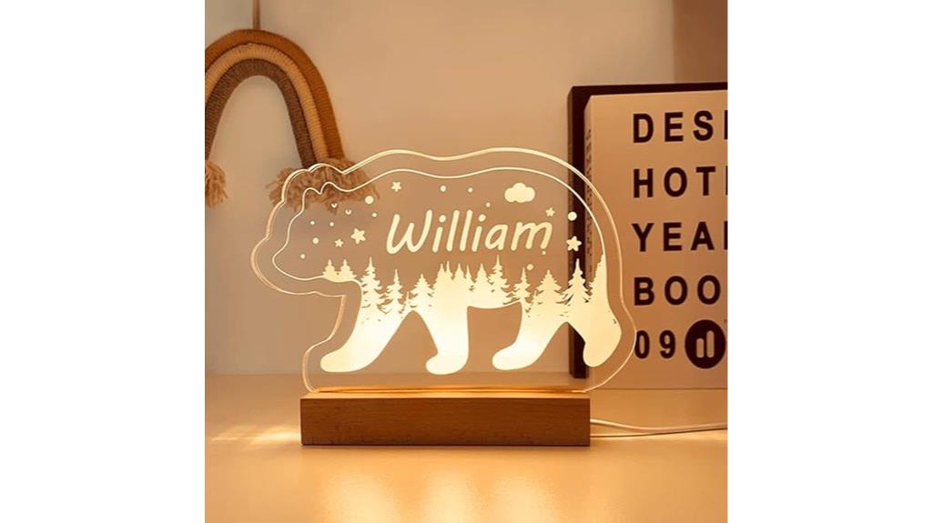 custom name kid s night light