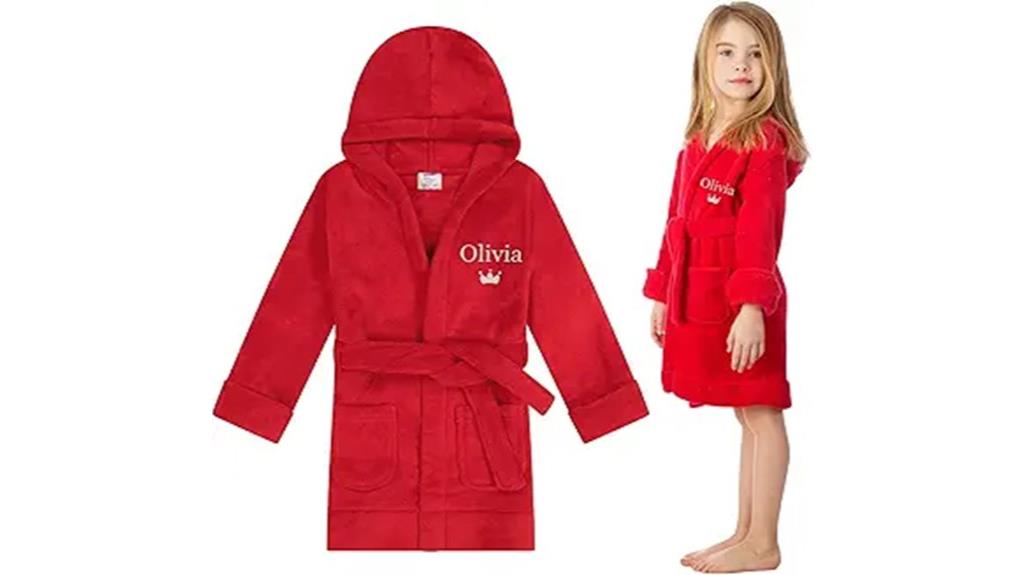 custom name kids robe