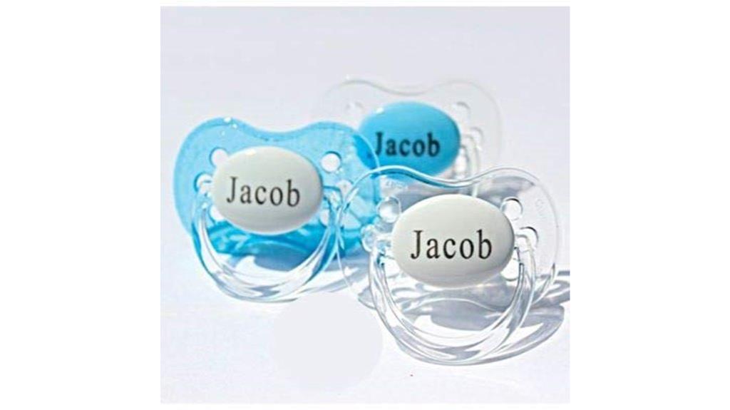 custom name pacifier set