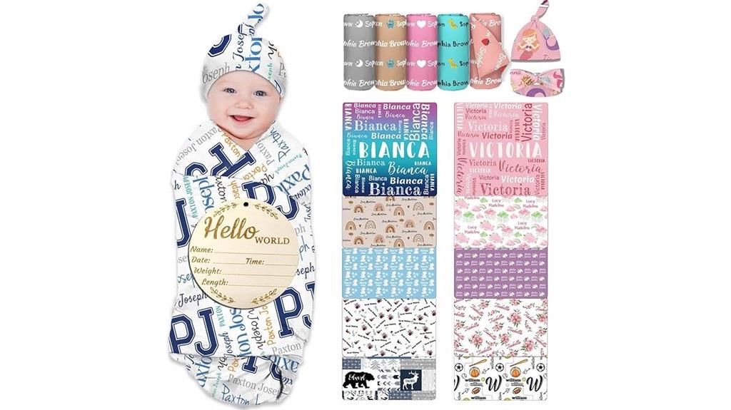 custom name swaddle blanket