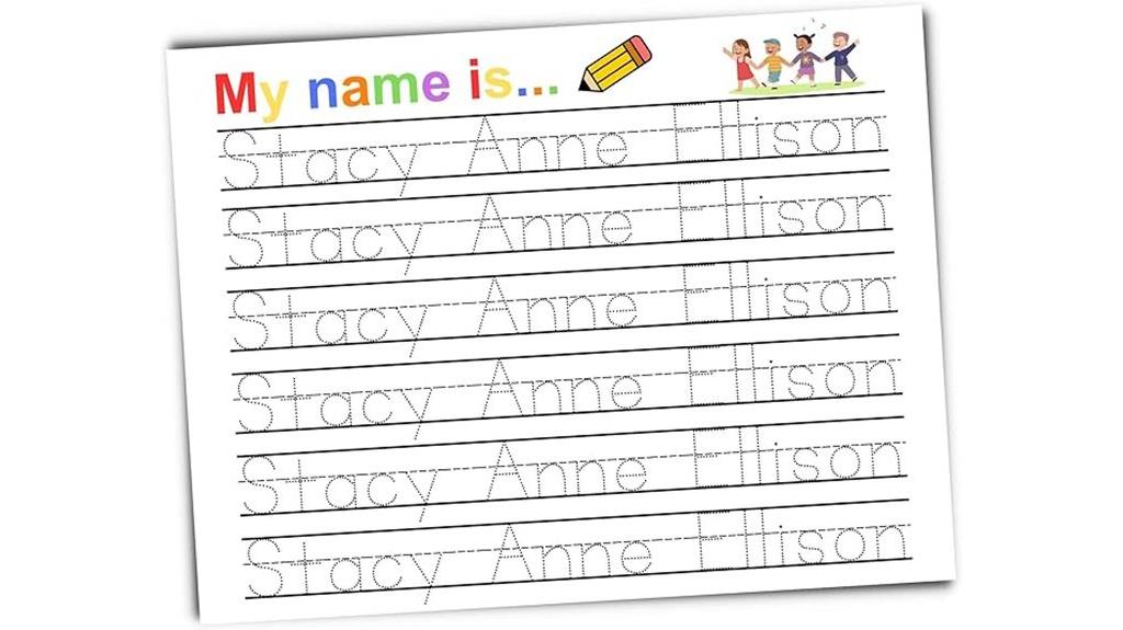custom name writing practice