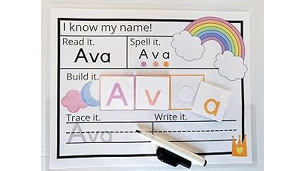 custom preschool name mat