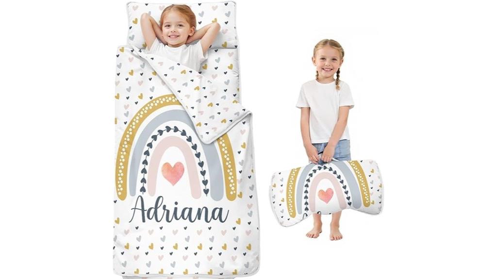 custom rainbow toddler bedding