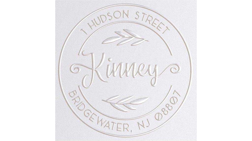 custom round embossing stamp