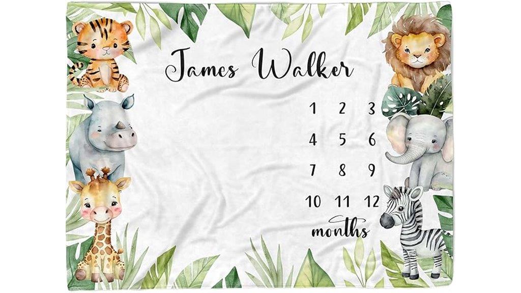 custom safari baby blanket