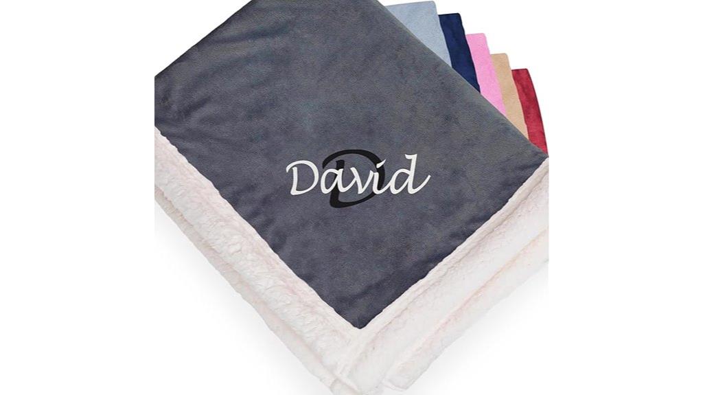 custom sherpa throw blanket