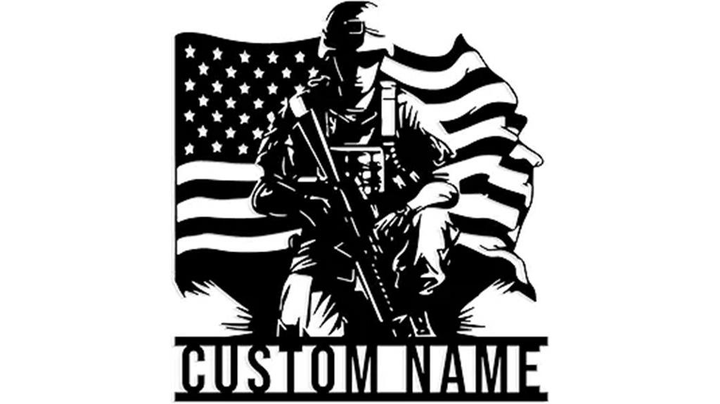 custom soldier metal wall art