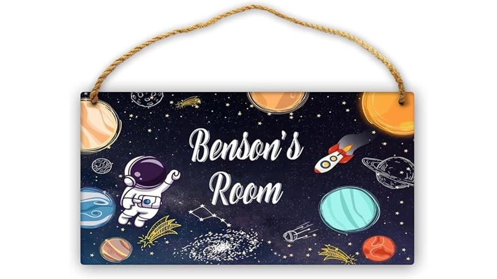 custom space astronaut name sign