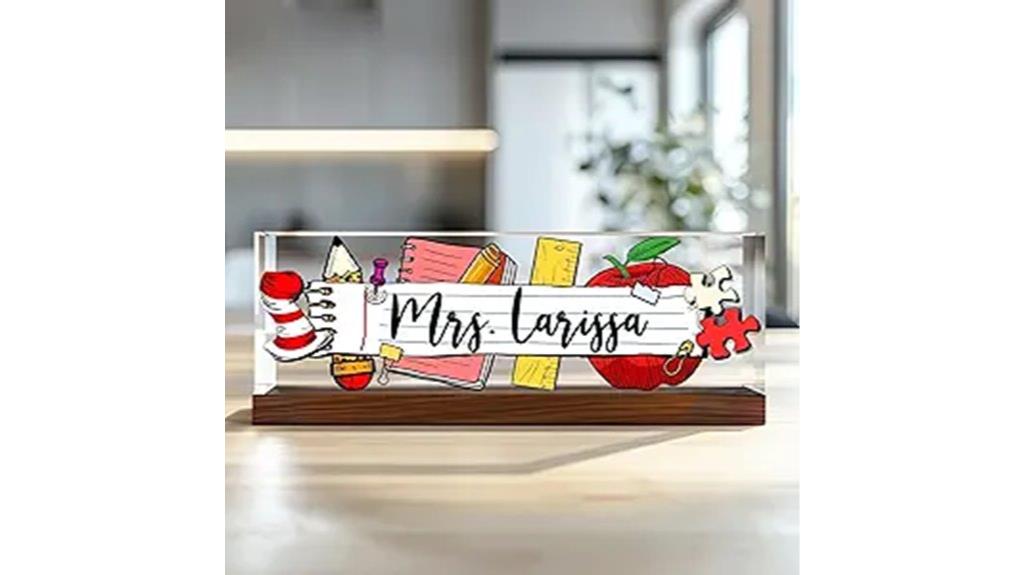 custom teacher desk name plate