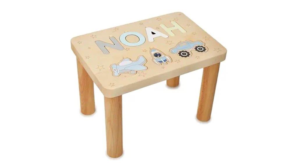 custom toddler name stool