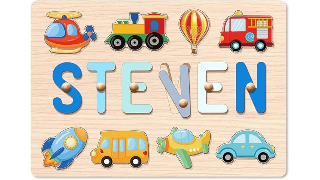 custom toddler wooden name puzzle