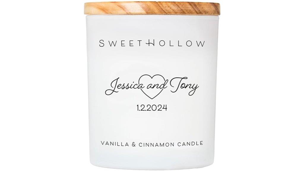 custom wedding candle gift