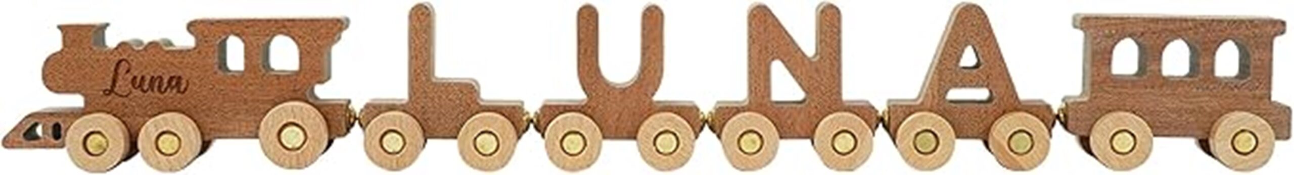 custom wooden letter train