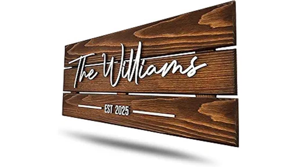 custom wooden name sign