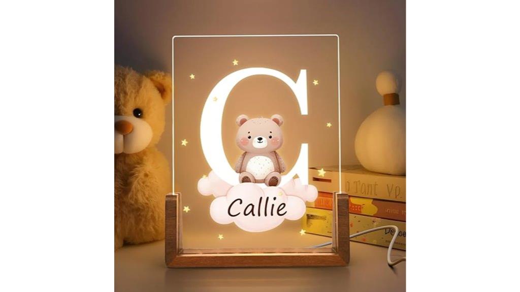 custom wooden night light