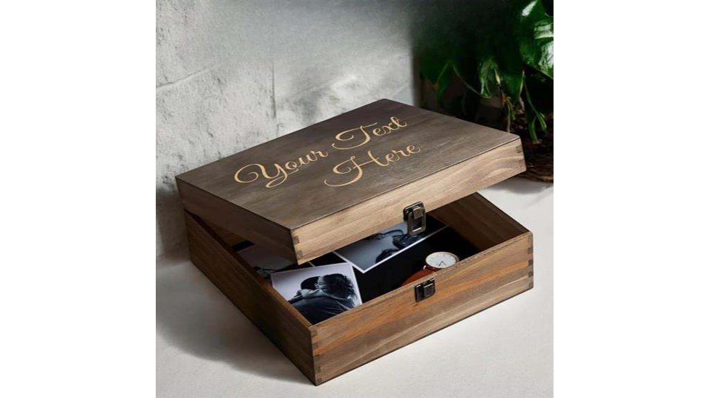 custom wooden photo jewelry box